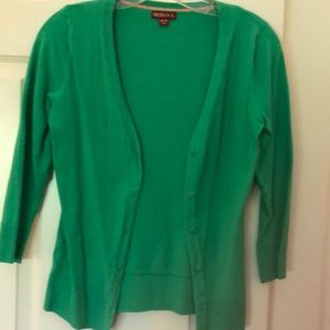 Kelly green 3/4 sleeve cardigan